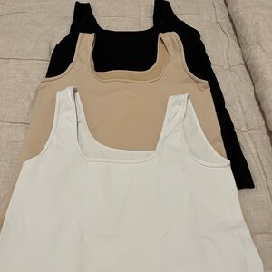 LOFT Black, Beige, and White Tank Tops